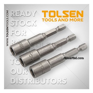3pcs Magnetic nut socket set 13x65mm Tolsen-77848