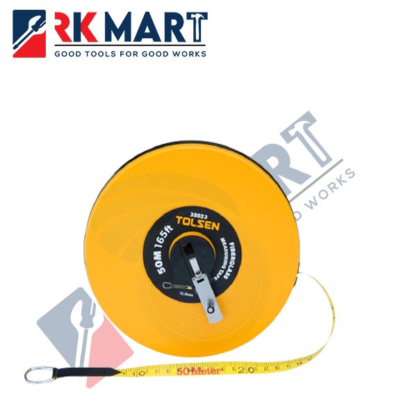Fiberglass Measuring Tape 50m (Metric and Inch Tape) Tolsen-35023