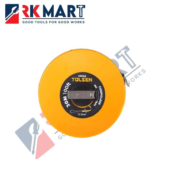 Fiberglass Measuring Tape 30m (Metric and Inch Blade) Tolsen-35022