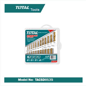12 PCS HSS Twist Drill Bits Set TACSD0125 Total