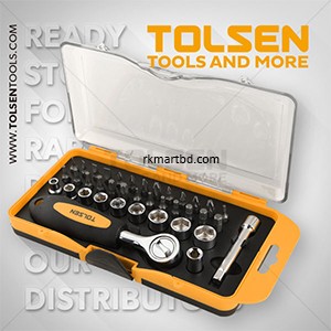 Ratchet Socket set 38pcs ¼” Drive Tolsen-20035